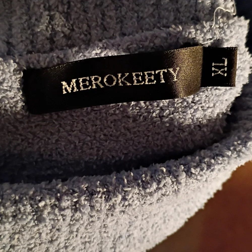 Merokeety Chic Lighter Blue Turtleneck Sweater Size XL - Picture 8 of 13